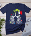 Christmas Nurse Lung Xmas Lights Funny Pulmonologist Xmas T-Shirt