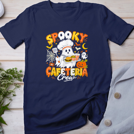 Spooky Cafeteria Crew Halloween Ghost Lunch Lady School Fall T-Shirt