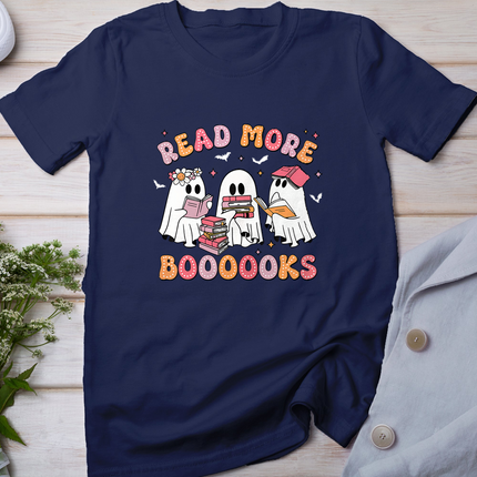 Cute Ghost Book Read More Books Funny Teachers Halloween T-Shirt