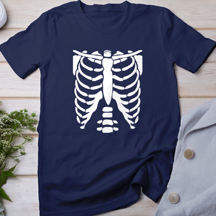 Skeleton Shirt Halloween Costume Rib cage Anatomy T-Shirt