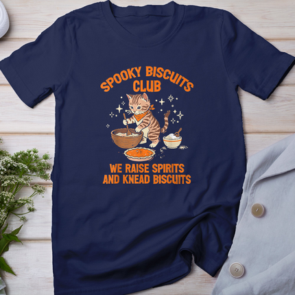Halloween Cat Spooky Biscuits Club Costume Women Girls Kids T-Shirt
