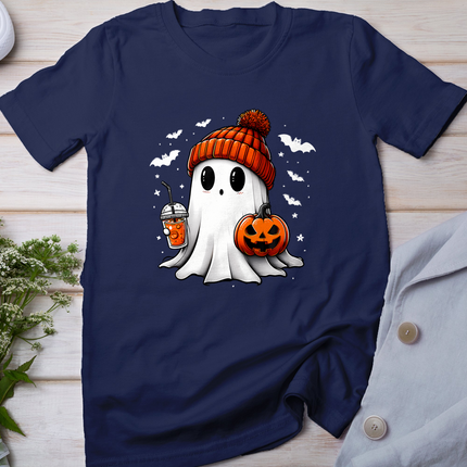 Cute Halloween Ghost Drink Pumpkin T-Shirt