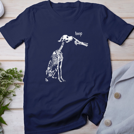 Boop Funny Dog Skeleton Boop Halloween Night Dog Graphic T-Shirt