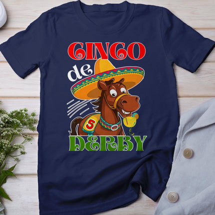 Cinco De Derby Shirt Derby Party Funny Horse Racing Sombrero T-Shirt