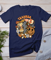 Fall Teacher Retro Teacher Life Autumn Thanksgiving Womens T-Shirt