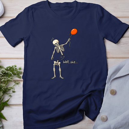 Skeleton Balloon Well Funny Halloween Skeleton Men Women T-Shirt