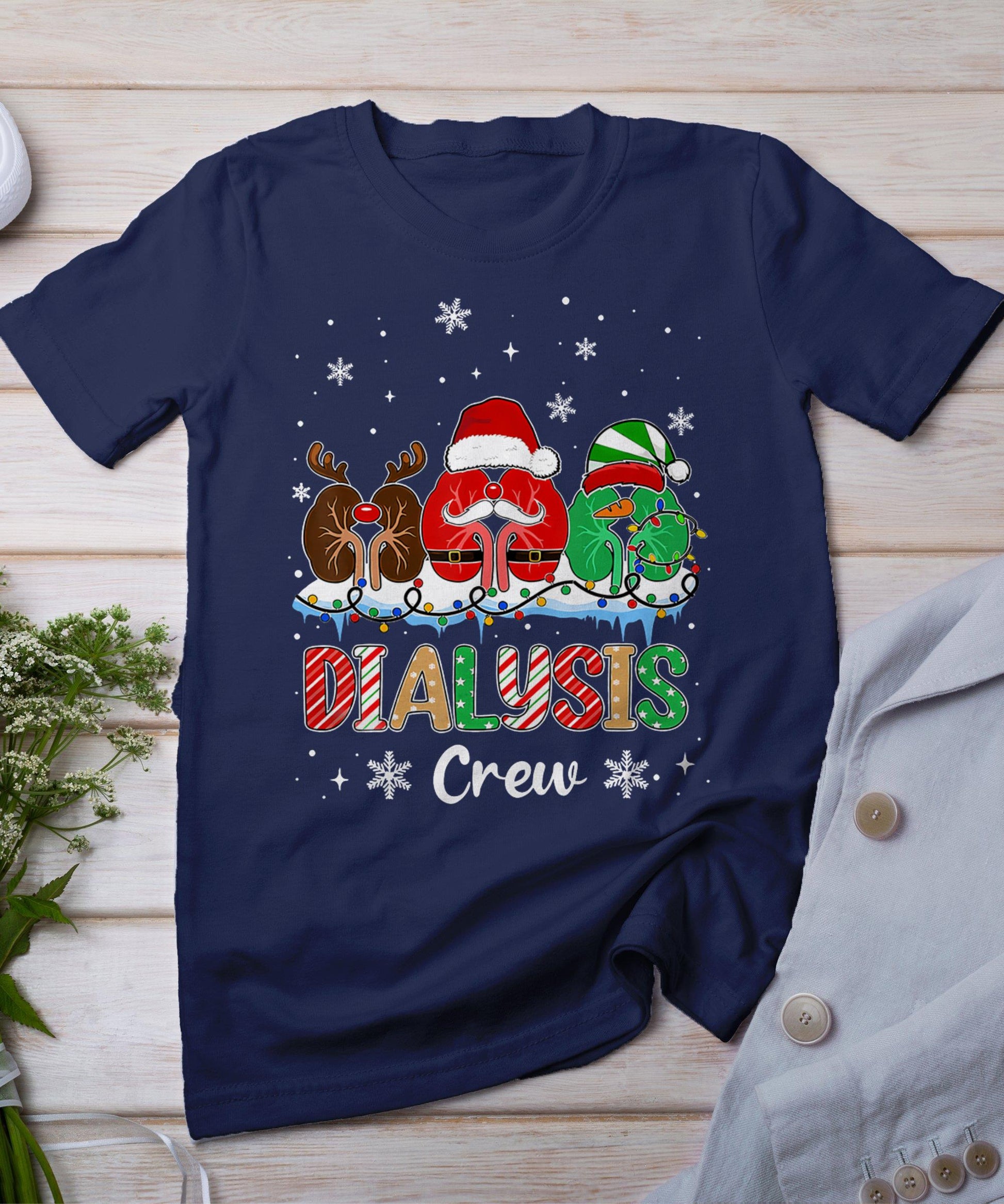 Dialysis Christmas Crew Dialysis Nurse Nephrology Technician T-Shirt