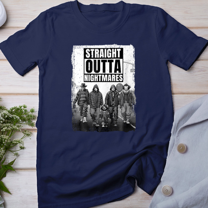 Vintage Horror Halloween Scary Straight Outta Nightmares T-Shirt