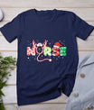 Nurse Christmas Stethoscope Nurses Xmas Scrub Top Women T-Shirt