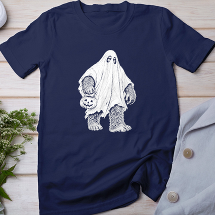 Bigfoot Ghost Halloween Pumpkin Costume Funny Sasquatch T-Shirt