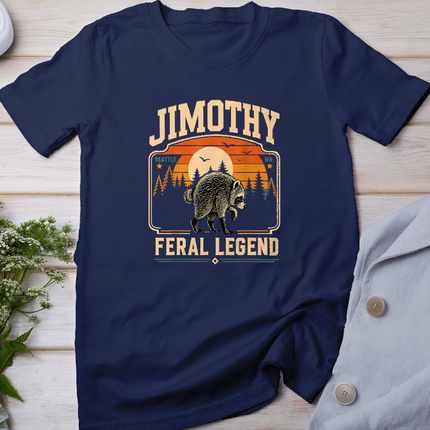 Retro Jimothy Raccoon Funny Seattle Meme Feral Animal T-Shirt