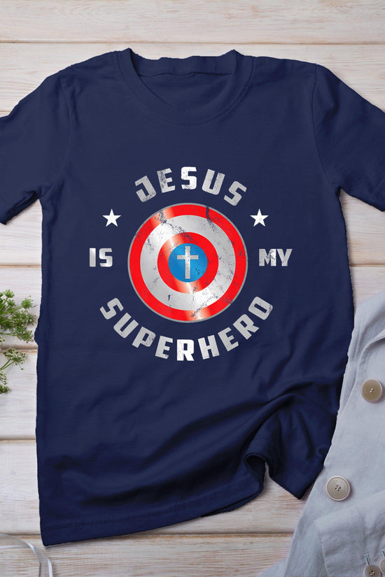 Jesus Is My Superhero Fun Christian Religious T-Shirt