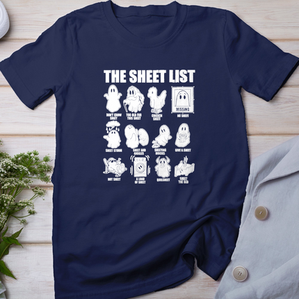 Halloween funny shirt Boo Sheet Halloween the sheet list T-Shirt