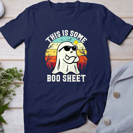 Funny Halloween This Is Some Boo Sheet Ghost Retro Halloween T-Shirt