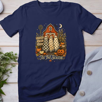 Tis The Season Trio Ghost Halloween Pumpkin Fall Autumn T-Shirt