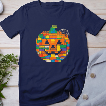 Halloween Pumpkin Blocks Bricks Costume Boys Kids Toddler T-Shirt