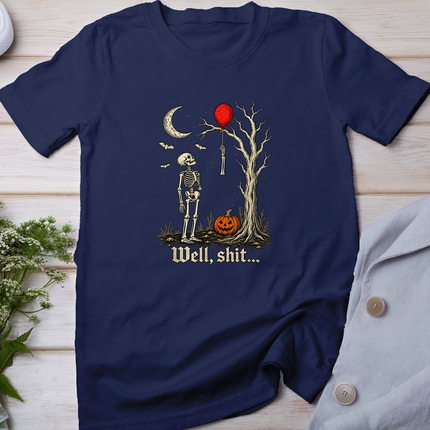 Skeleton Lost Balloon Well Shit Funny Saying Quote Men Women T-Shirt