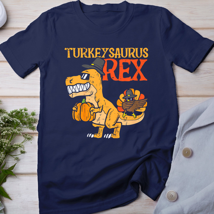Turkeysaurus Rex Dab Turkey Dino Toddler Boys Thanksgiving T-Shirt