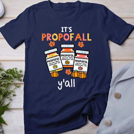 Thanksgiving Icu Nurse Propofol Fall Scrub Top Women Men T-Shirt