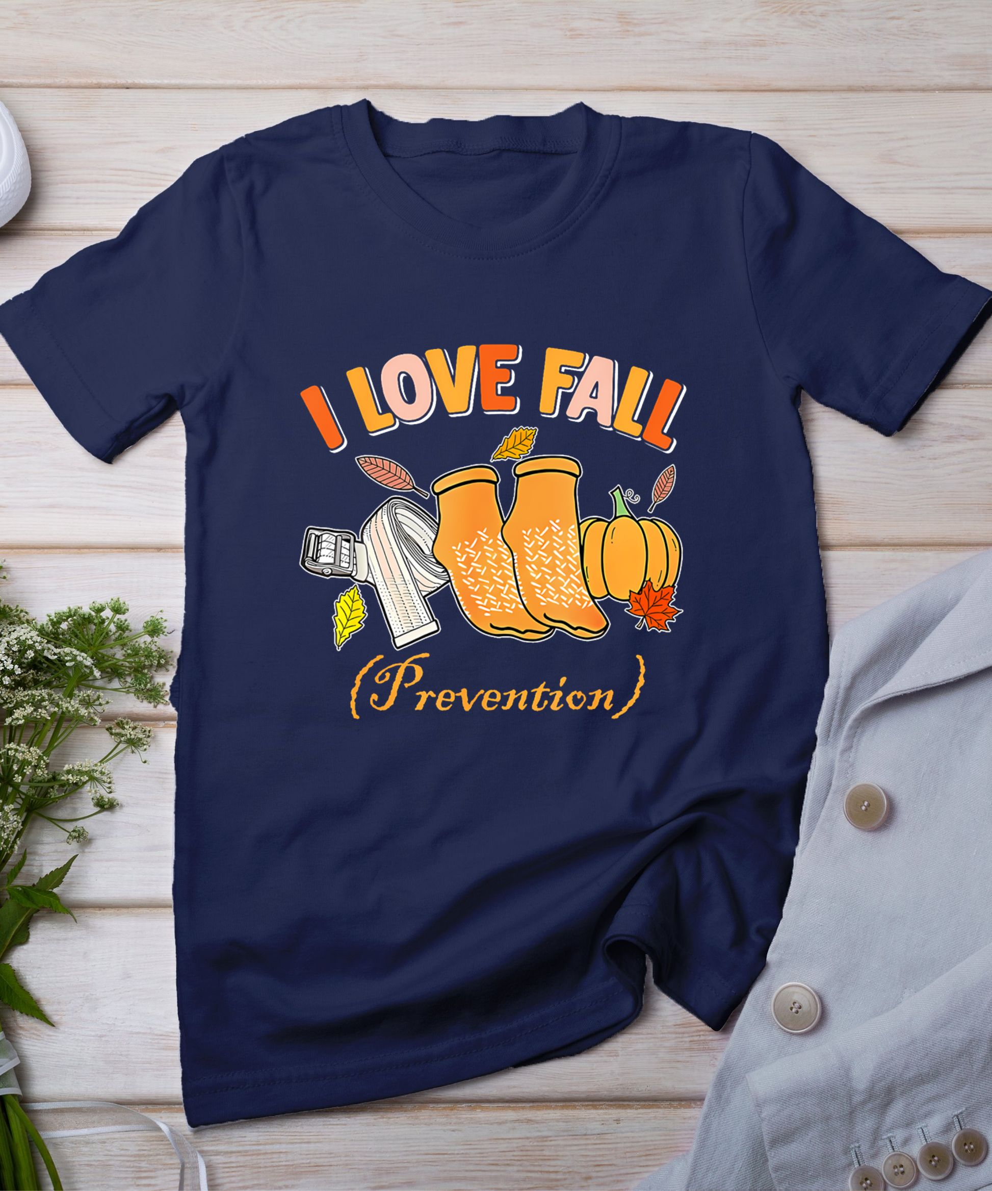 Pt Nurse Fall I Love Fall Prevention Fall Physical Therapy T-Shirt