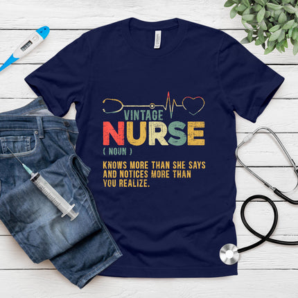 Vintage Nurse Definition Hospital Medical Registered Nursing T-Shirt