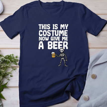 Halloween This Is My Costume Give Me Funny Skeleton Dad Men T-Shirt