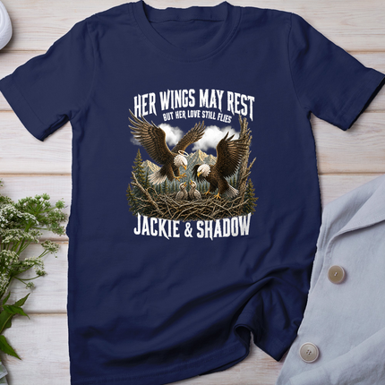 Jackie Shadow Bald Eagle Family Memorial Tribute T-Shirt