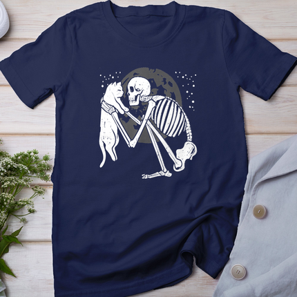 Skeleton Cat Skull Kitty Cute Goth Halloween Men Women Kids T-Shirt