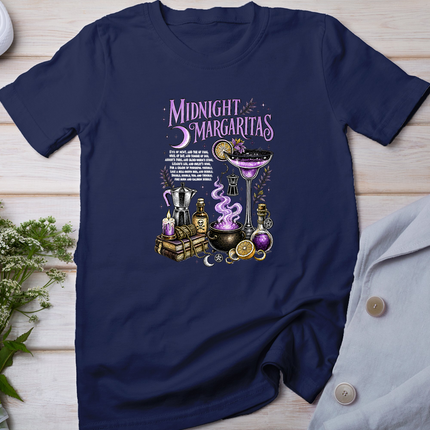Midnight Margaritas Witch Drinking Cocktail Funny Halloween T-Shirt