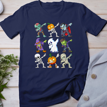 Dabbing Halloween Boys Skeleton Zombie Scary Pumpkin Mummy T-Shirt