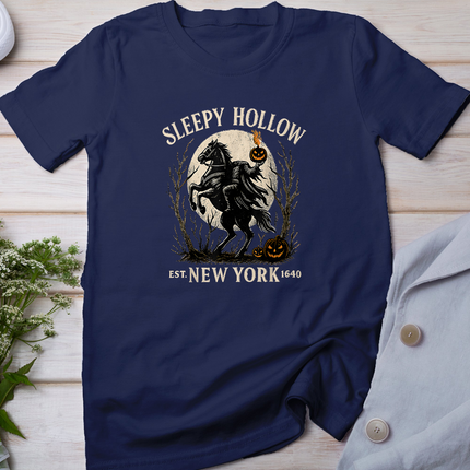 Sleepy Hollow Spooky Pumpkin Headless Horseman Halloween T-Shirt