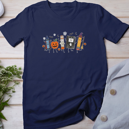 Halloween Teacher School Supplies Back to School Students T-Shirt