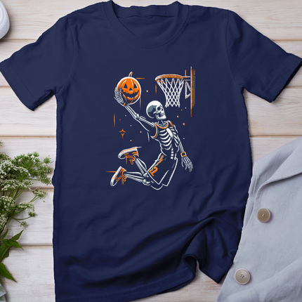 Skeleton Basketball Player Men Boys Scary for Halloween T-Shirt