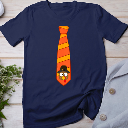 Funny Thanksgiving Tie With Turkey For Family Dinner T-Shirt