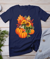 Thanksgiving Pumpkin Sunflower Fall Autumn Holiday T-Shirt