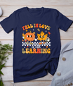 Retro Fall In Love With Learning Autumn Pumpkin Teacher T-Shirt