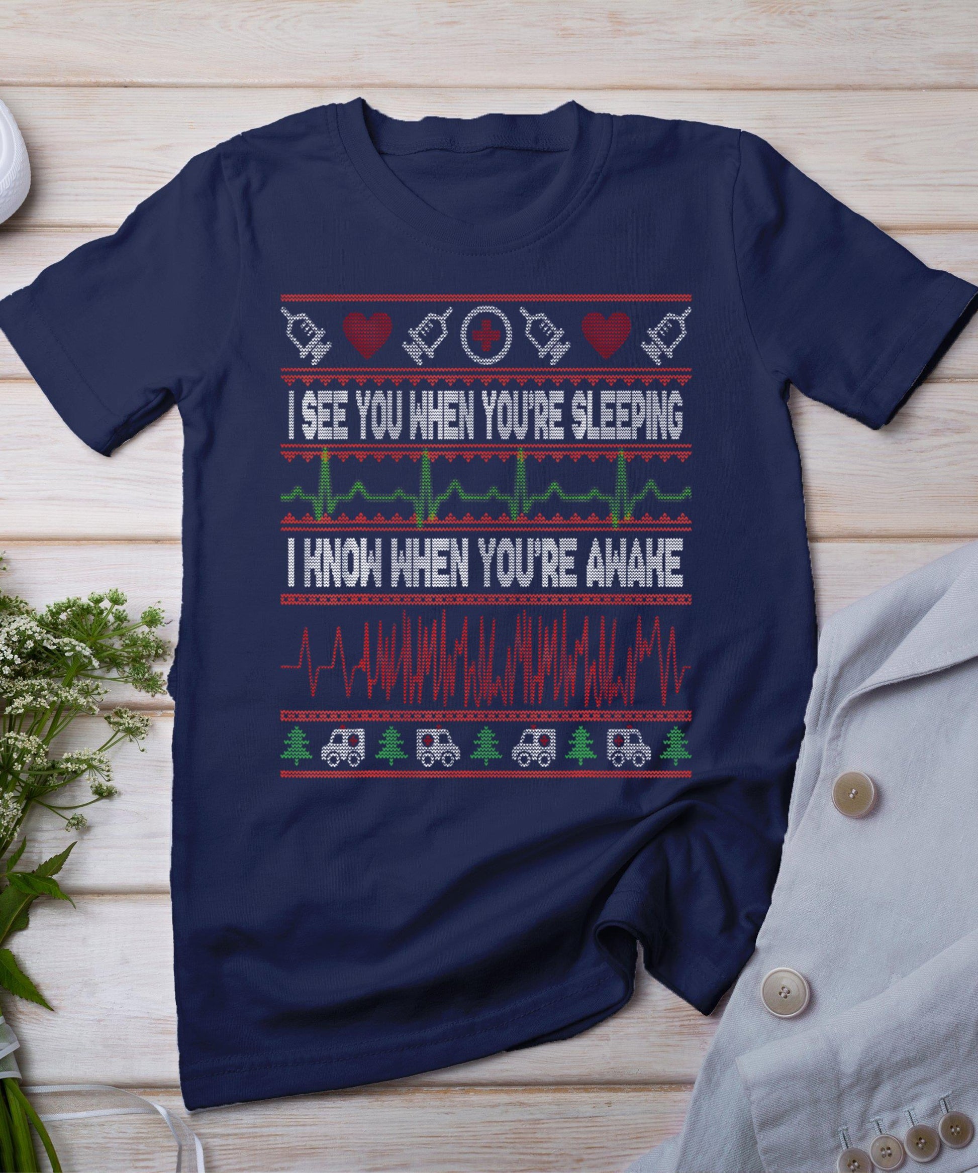 Tachy Nurse Ugly Christmas Sweater Doctor Medical T-Shirt