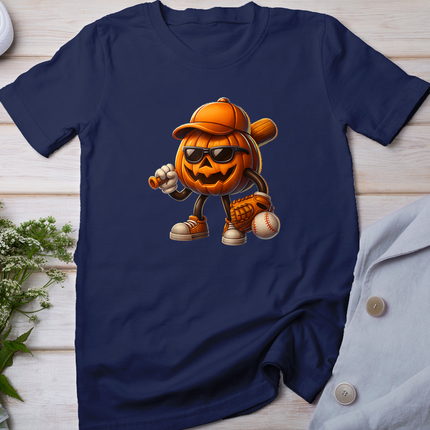 Spooky Jack O lantern Baseball Halloween Costumes Mens Boys T-Shirt