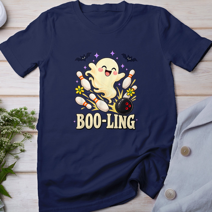 Boo-Ling Cute Ghost Bowler Halloween Bowling Humor T-Shirt