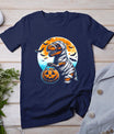 T Rex Dinosaur Mummy Pumpkin Bats Funny Retro Halloween Men T-Shirt