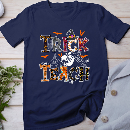 Fall Holiday Themed Thanksgiving Halloween Teacher Trick Or T-Shirt