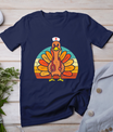 Turkey Nurse Stethoscope Thanksgiving Fall Scrub Top Women T-Shirt