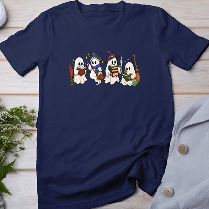 Halloween Ghosts Boo Reading Book Book Lover Bookworm Women T-Shirt