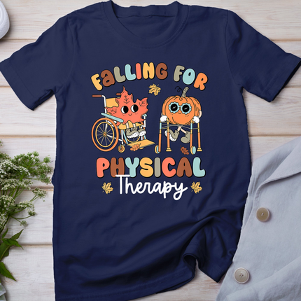 Falling For Physical Therapy Pt Pumpkin Fall Thanksgiving T-Shirt