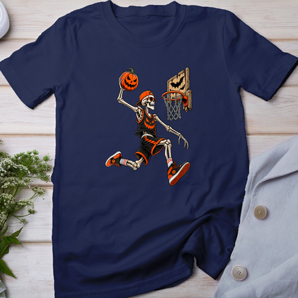 Funny Skeleton Basketball Player Halloween Shirts Men Boys T-Shirt