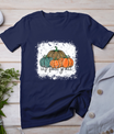 Bleached Leopard Pumpkin Autumn Its Fall Yall Thanksgiving T-Shirt