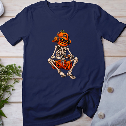 Halloween Skeleton Gamer Video Gaming Shirts Men Boys Teens T-Shirt