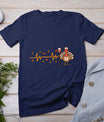 Thanksgiving Nurse Heartbeat Turkey Fall Scrub Top Women Men T-Shirt