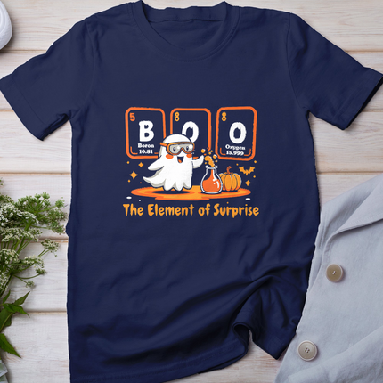 Chemistry Boo The Element Of Surprise Cute Chemist Halloween T-Shirt