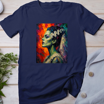 Bride and Frankenstein The Lover Halloween Matching Couple T-Shirt